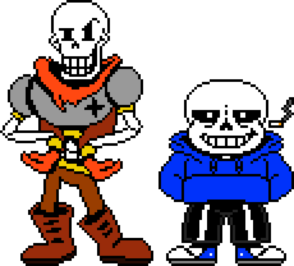 KingSquid! Official Swapswap Sans and Papyrus Battle Sprite.