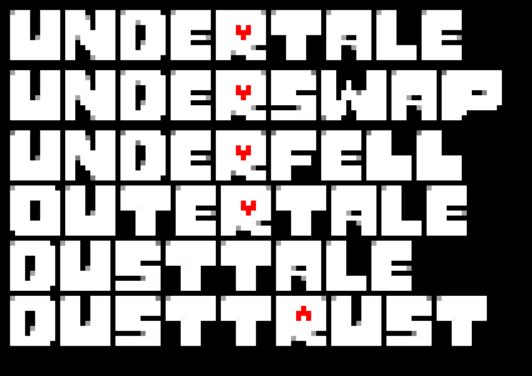 [acbc50] UnderTale, UnderSwap, UnderFell, OuterTale, DustTale, DustTrust Logos