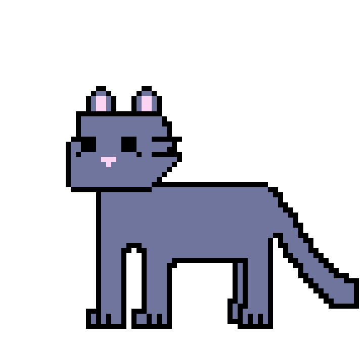 [f4b689] Blue-gray Cat Sprite