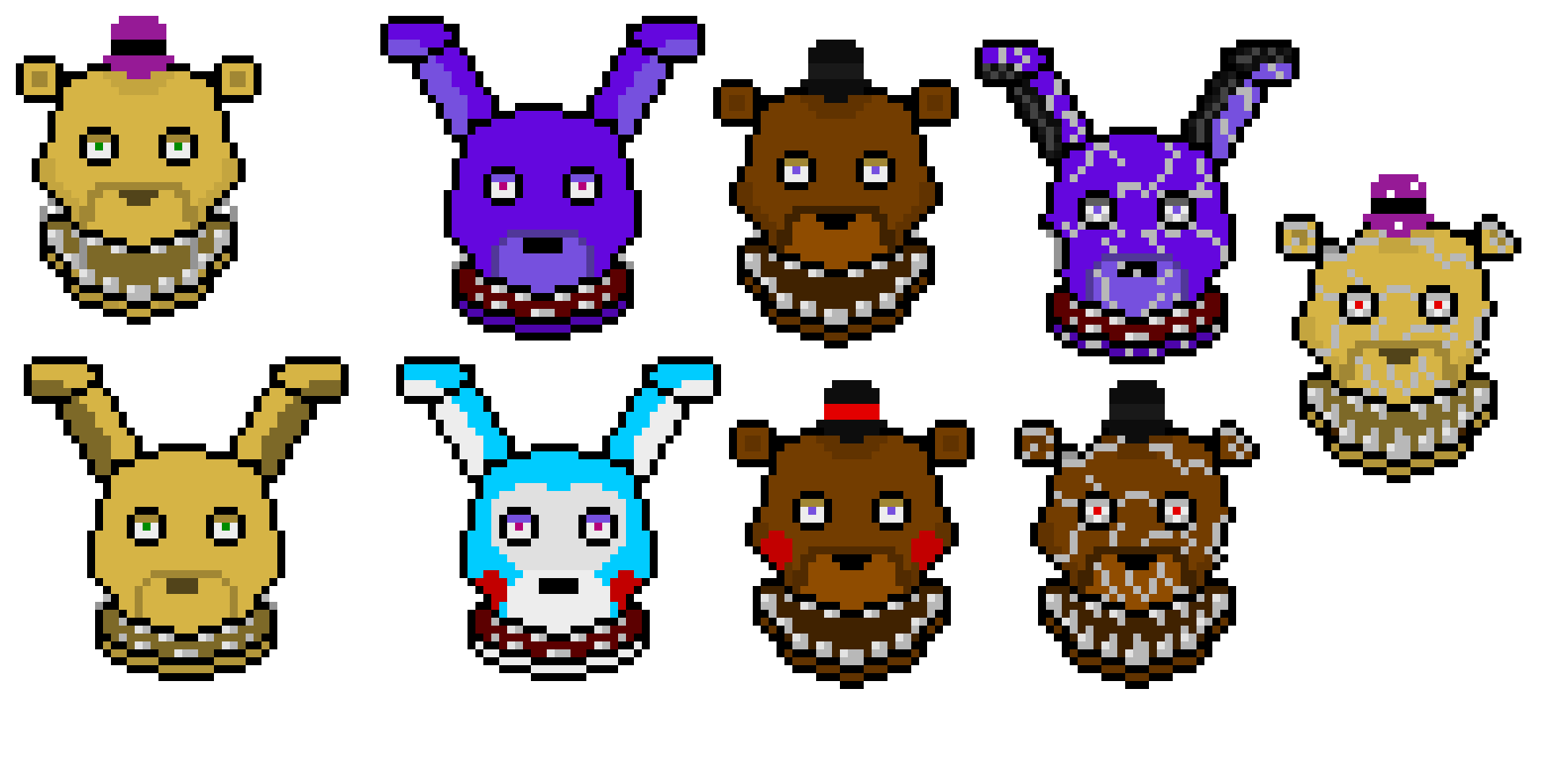 [9664c4] Fredbear/Spring Bonnie/Bonnie/Toy Bonnie/Freddy/Toy Freddy/Nightmare Bonnie/Nightmare Freddy/Nightmare Fredbear