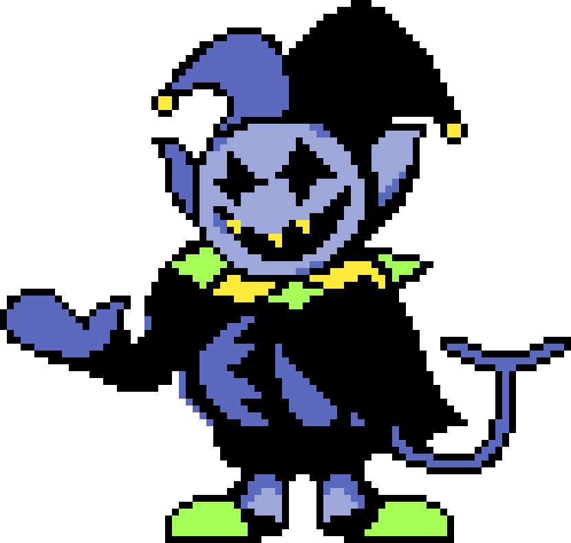 Jevil sprite, but hes a higher resolution