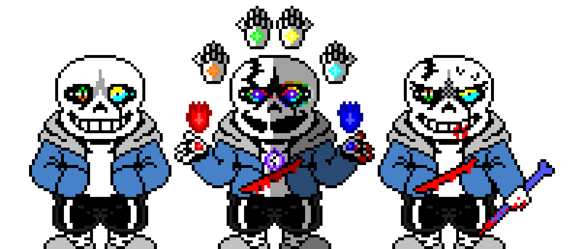 [2d7593] Undertale last breath hardmode Sans The Skeleton Battle Sprite V6
