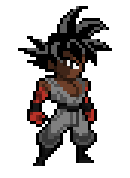 [6c26bc] Saku, the Saiyan/Demon Hybrid (Base Form) - DBZ OC