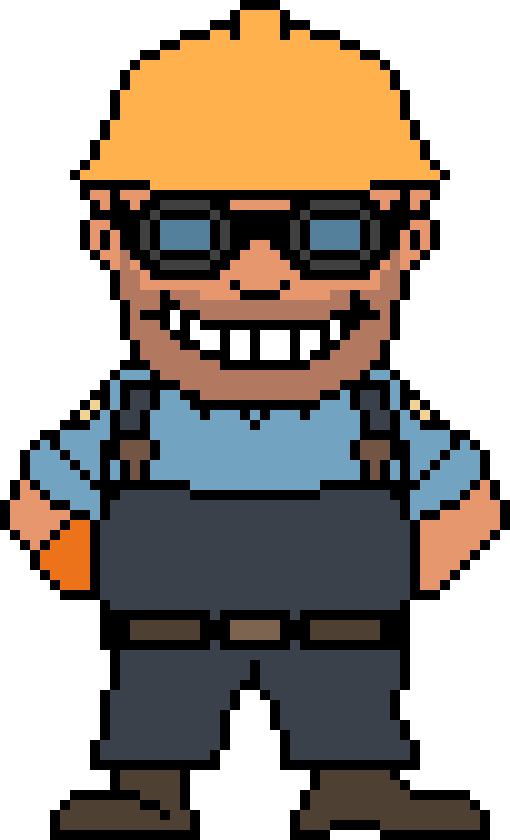 Overtime Dell The Engineer Battle Sprite.