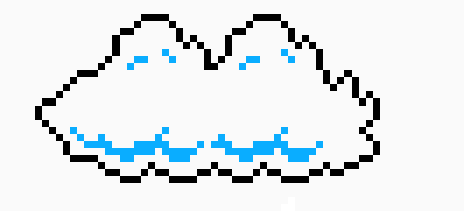 [ff5b7c] Super Mario Bros Cloud Sprites