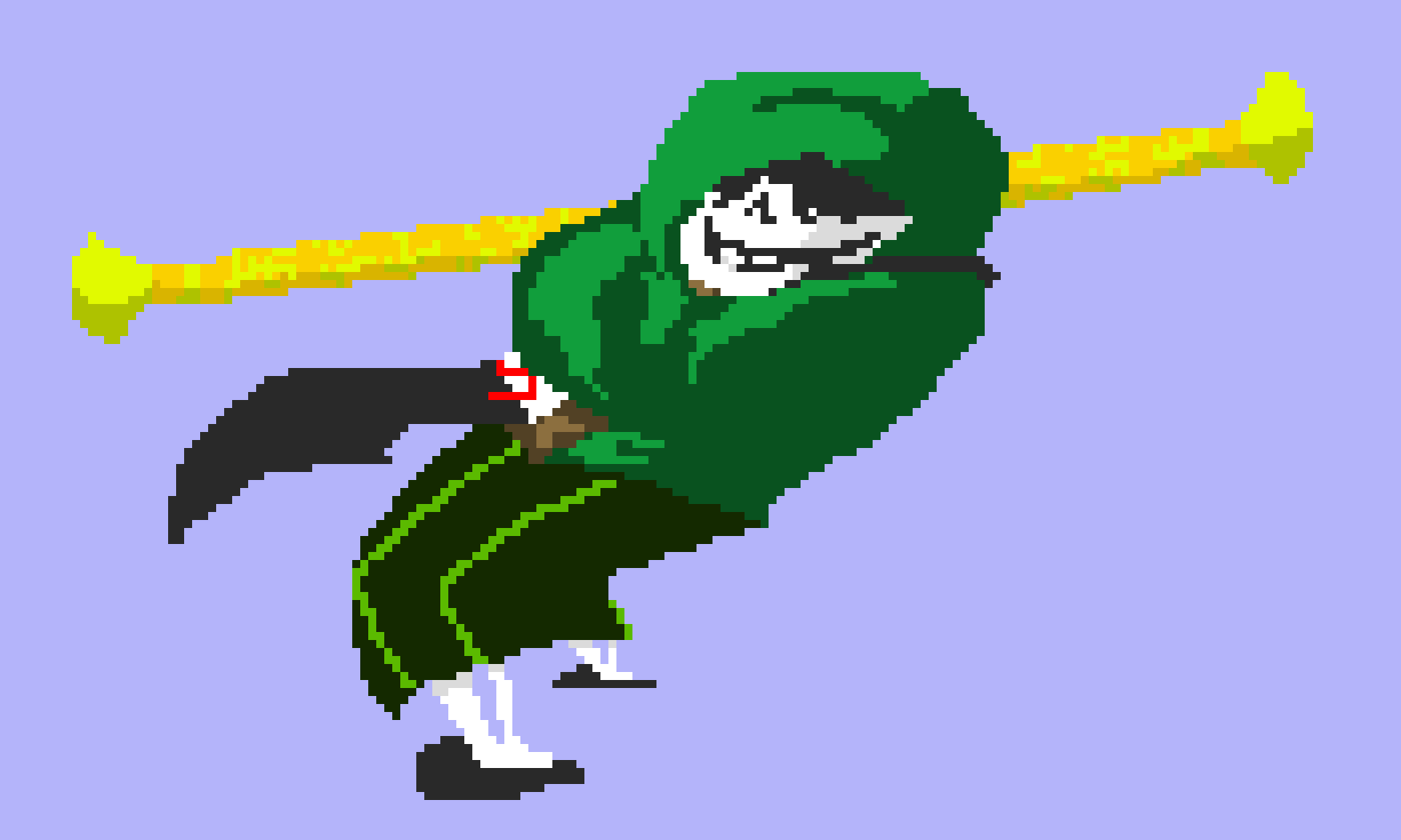 nazi sans pole arm strike pose