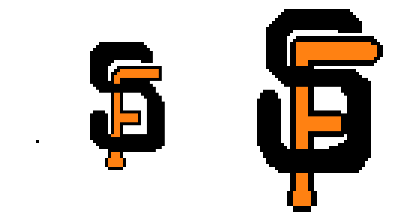 [c5ecc4] Pixel art of  the San Francisco giants logo