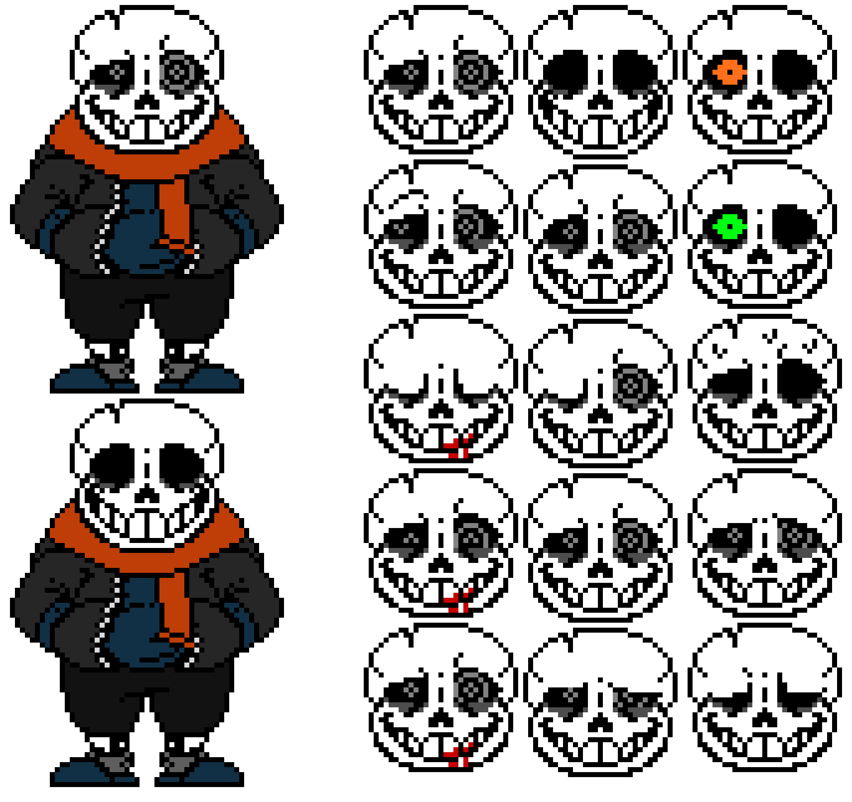 Undertale Unhinged Sans Faces