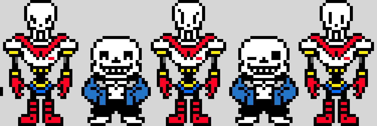 [9664c4] Sans & Papyrus Sprite Background