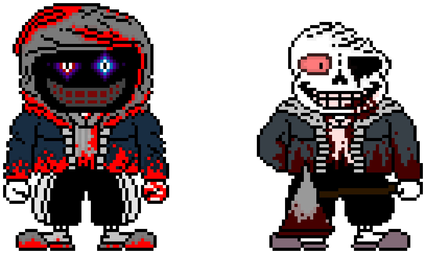 EternalnessVerse:Glitching Reboot:Horror Sans V.S Suffrage Hell