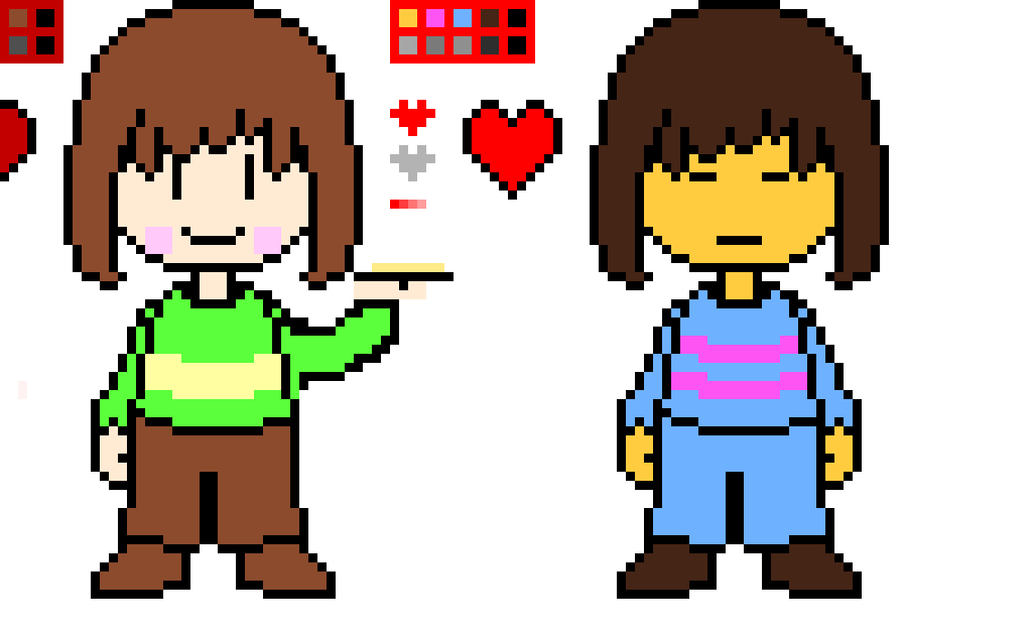 Undertale Chara and Frisk