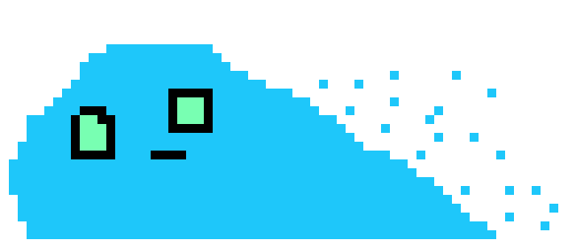 [bde7d8] Blue blob (moving 3)