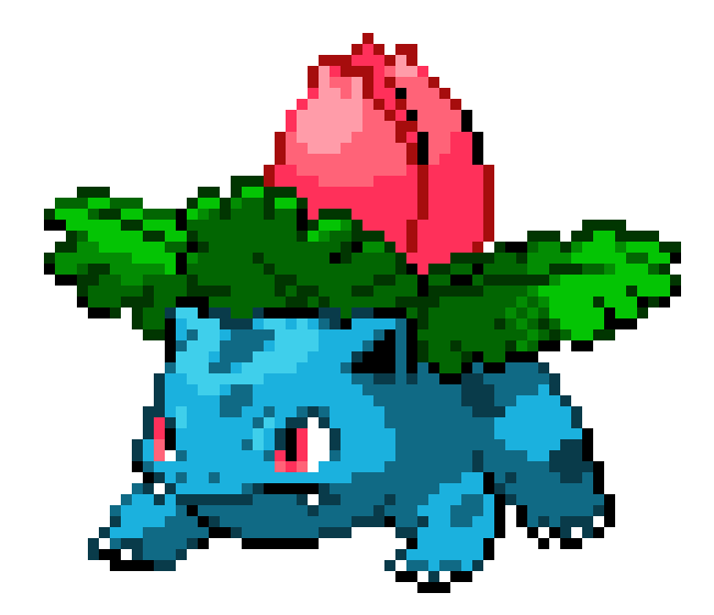 [1e4c3c] Ivysaur Pixel Art