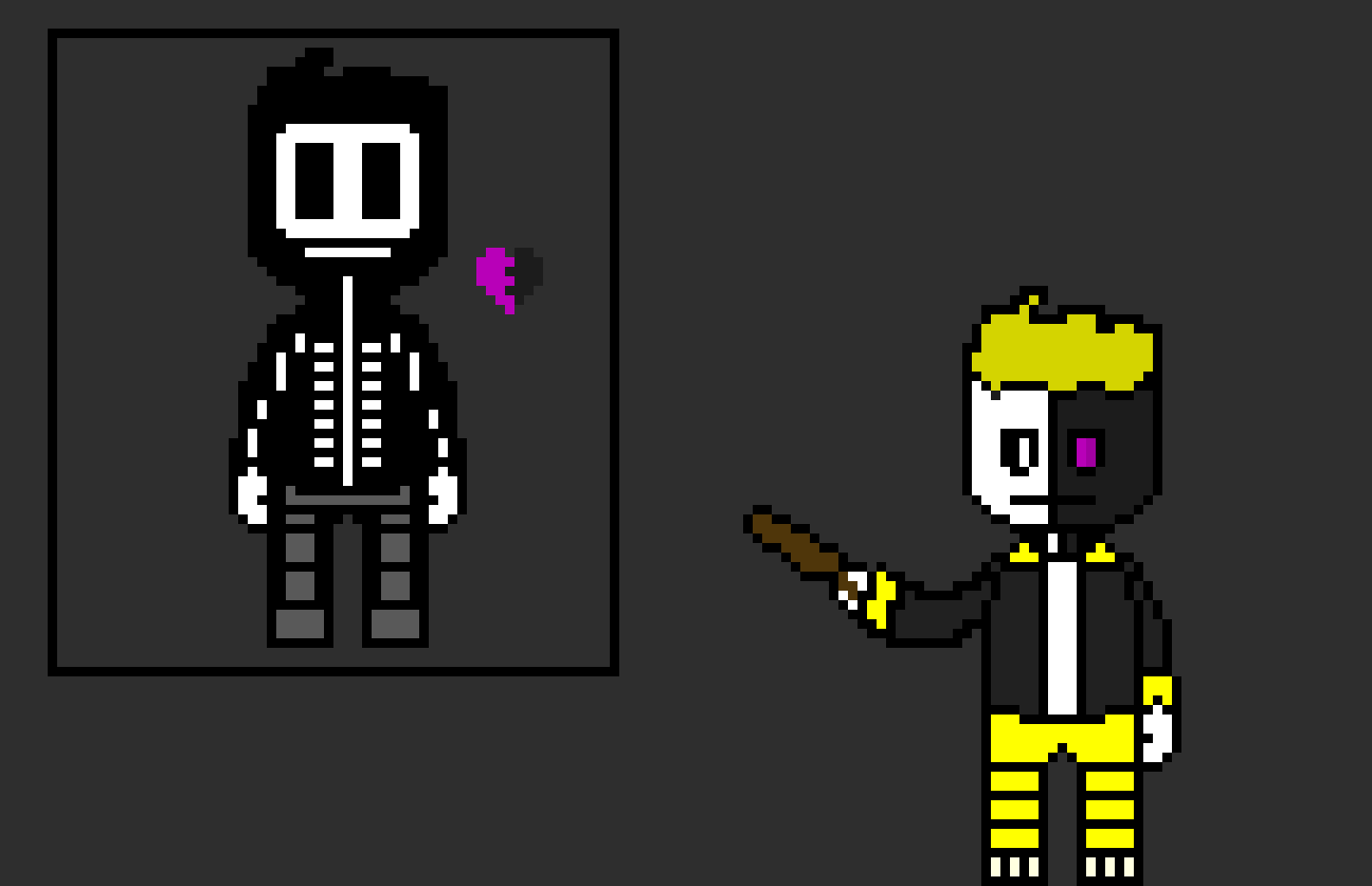[812b32] His soul is also strange, it is Half Overwrite soul, like X Gasters soul, and half HATE... though it contains Justice Bravery, and Determination.... - Molt!