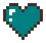 [6dc607] teal heart