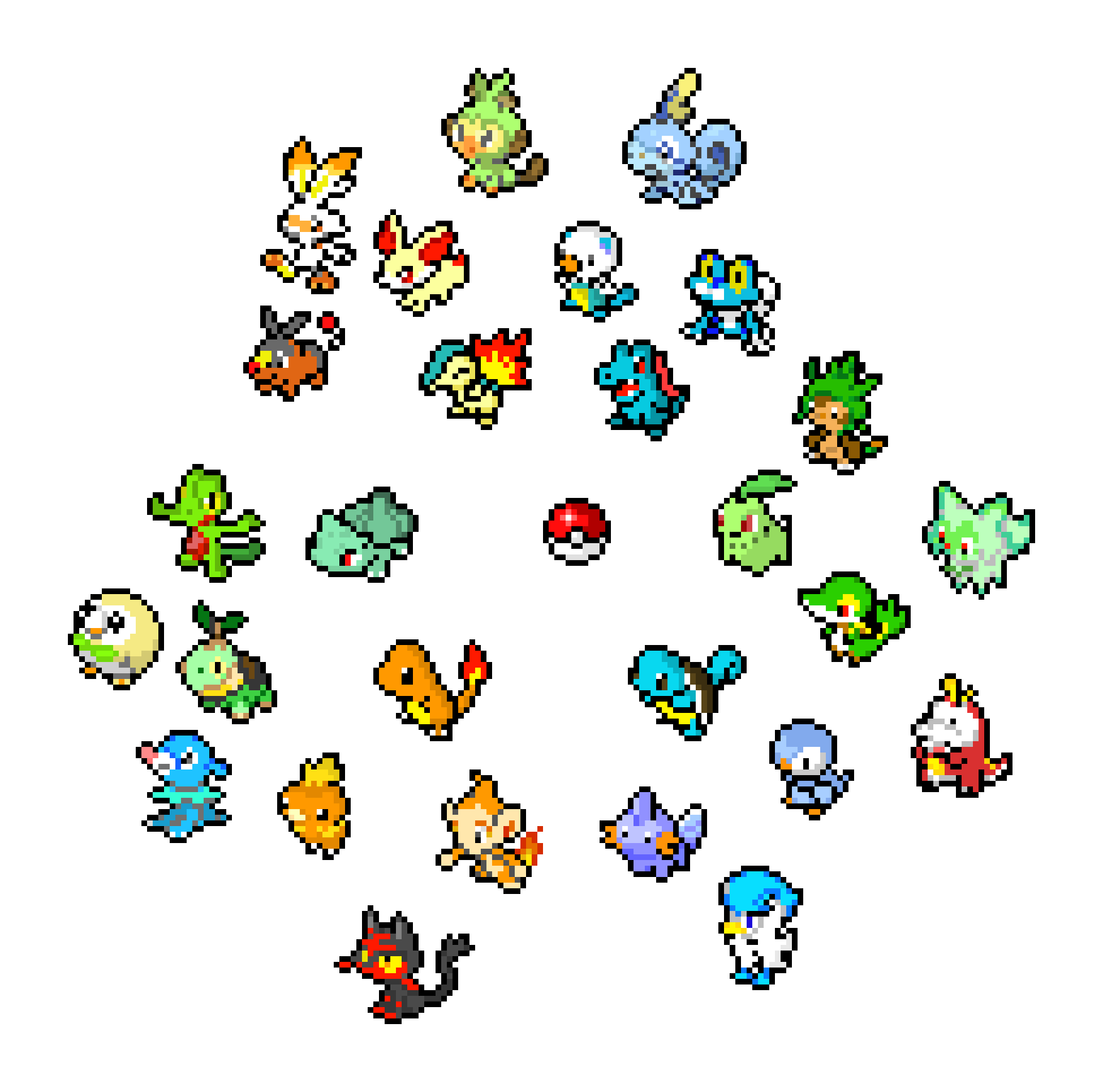 Gen 1- 9 starters