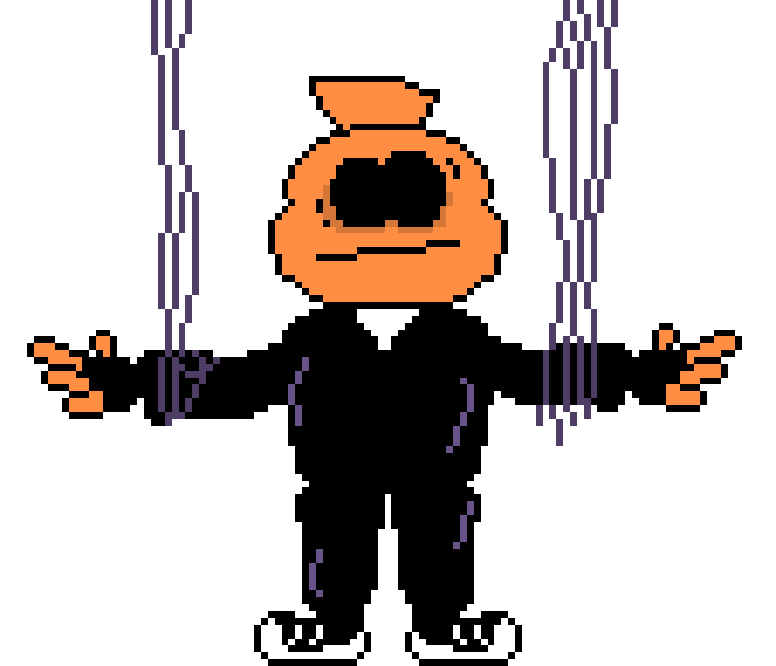 -the people throw puppet pump and now pump is flying towards skid- -Puppet Pump