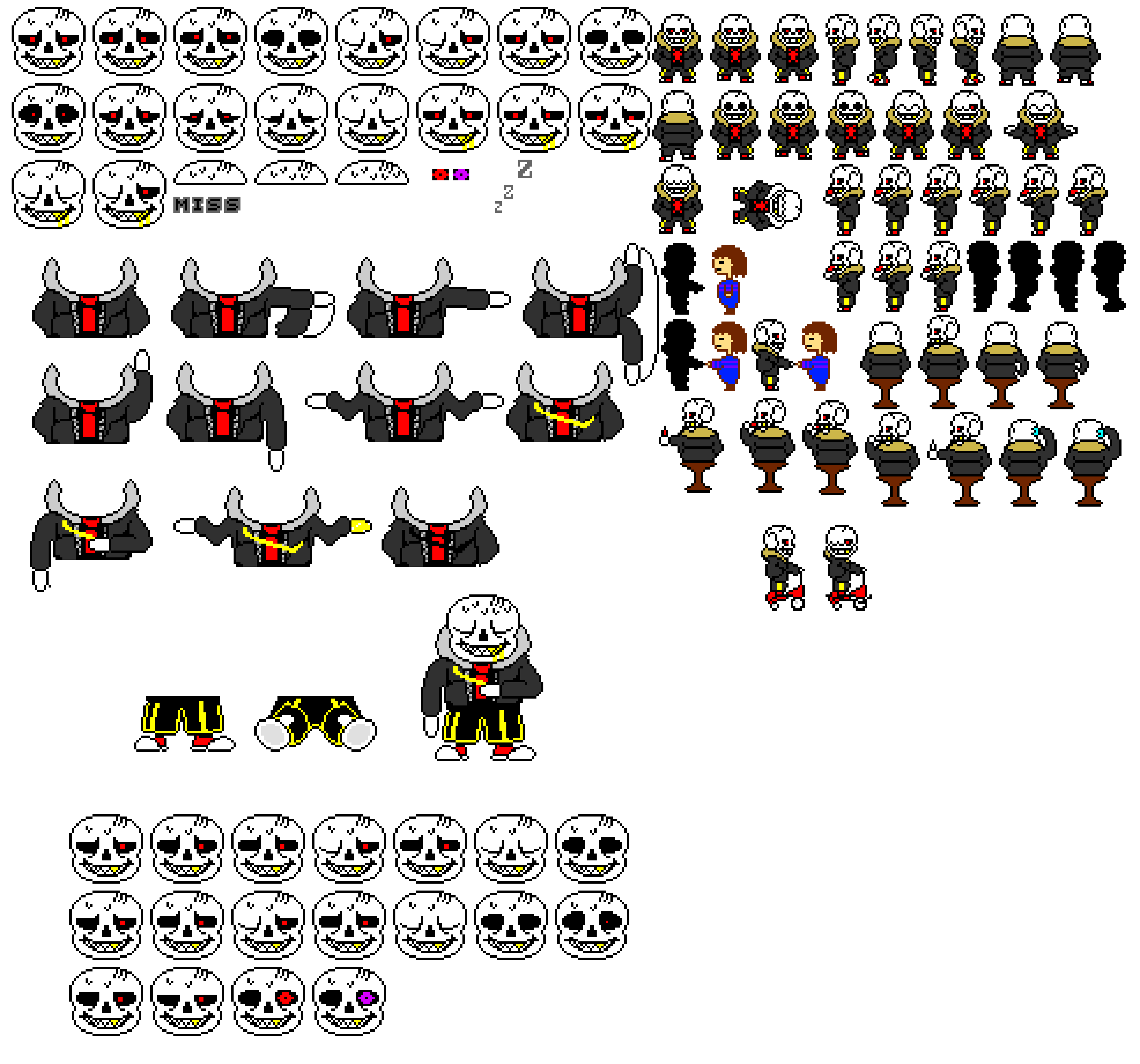 Underfell Sans Sprite Sheet