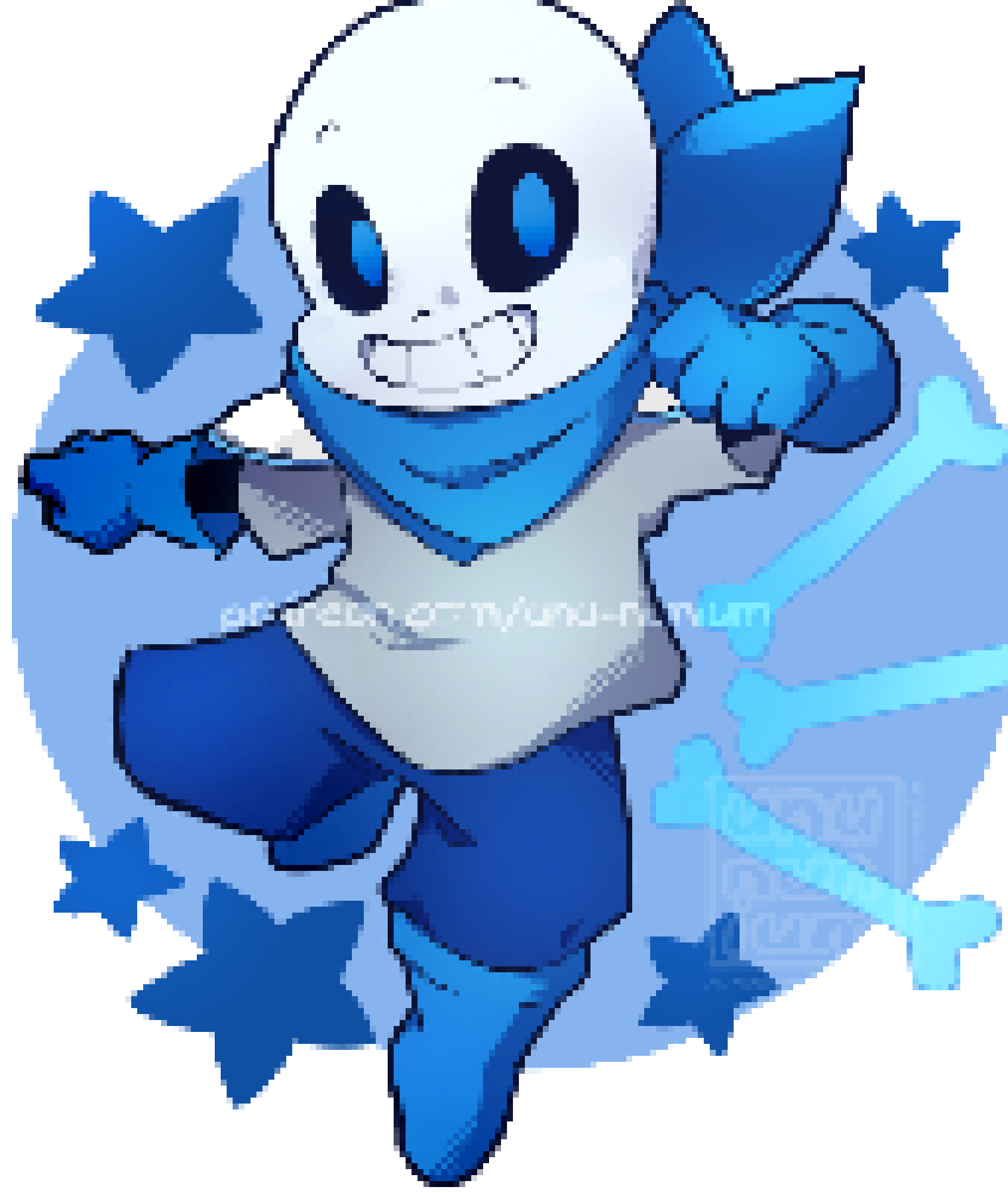 (save) - blue the skeleton!