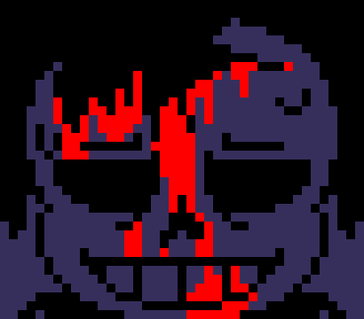 [7ce906] *(Demented spotted something in the corner of his eye.) Huh..? -HorrorTale Sans