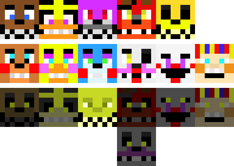 [9664c4] Fnaf Fnaf2 and Fnaf 3 animatronics