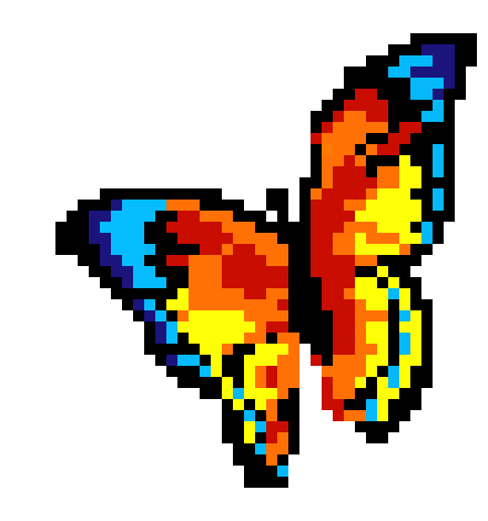 [c80e06] Butterfly Pixel Art