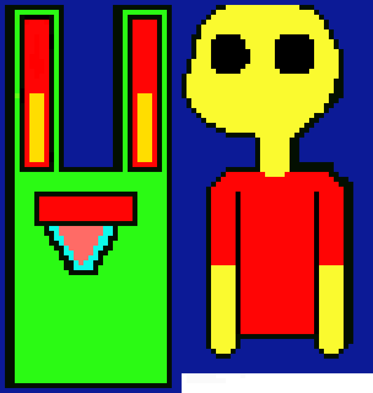 frog and alien 