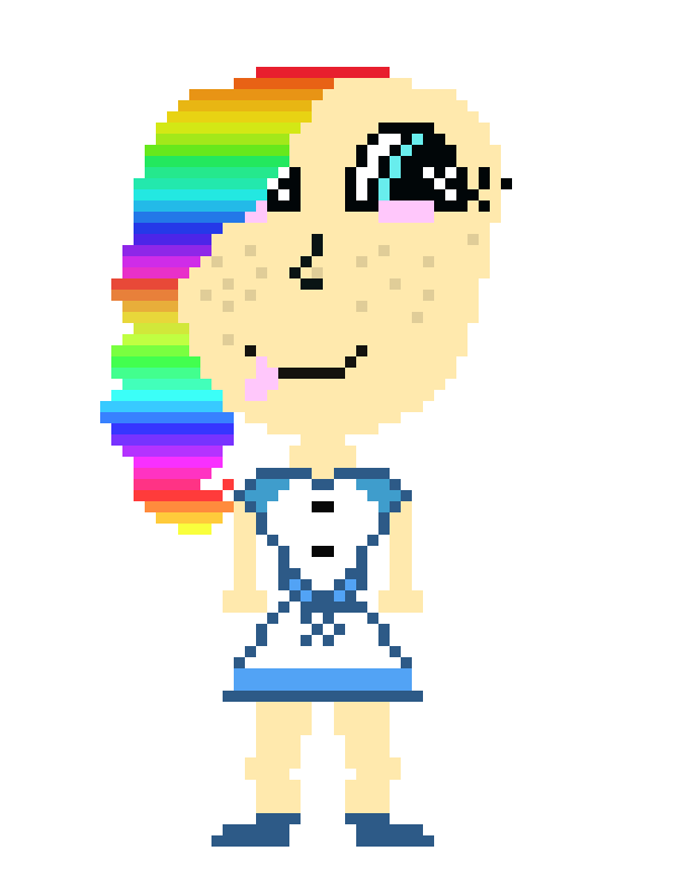 [9664c4] girl with rainbow hair