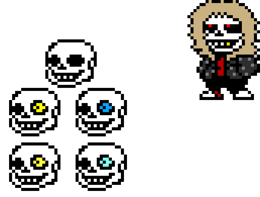 if your coolkid19 make these sans faces down here blue