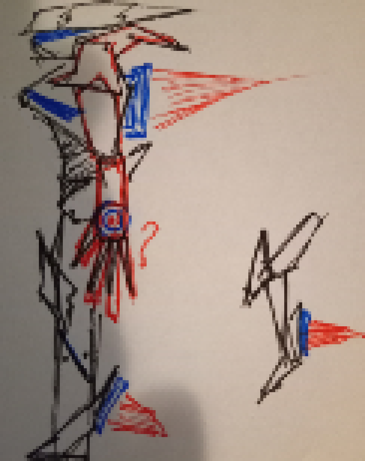[1c1f01] heres the first body sketch i did of it, honestly not really a fan of how the arms and shoulder looks, but i think i did good on the leg shown to the right