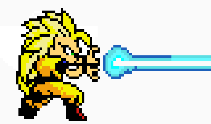 [9664c4] mega goku pixel