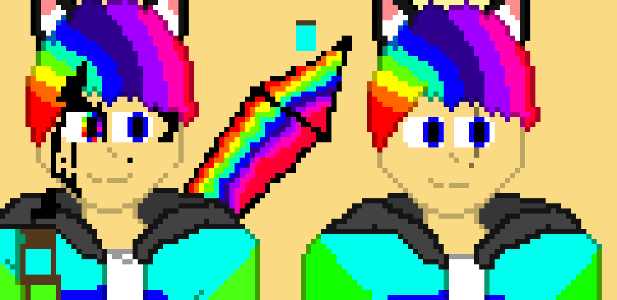 *woah!! rainbow come check this castle out! rainbow:woah cool!-colour time duo