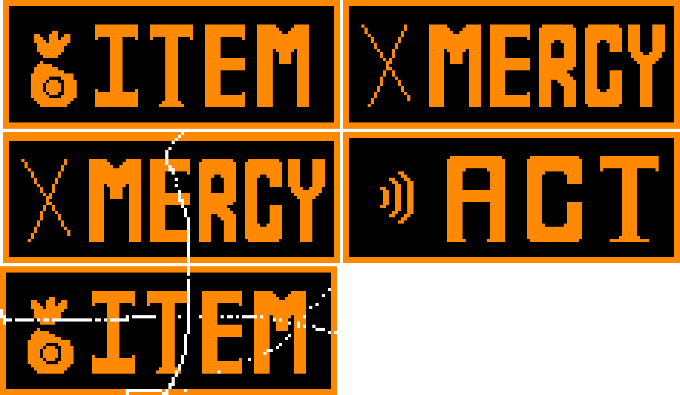 [af4498] Undertale Battle buttons #usemercy
