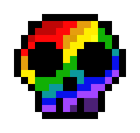 [9664c4] rainbow skull