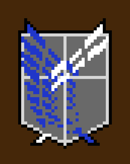 [9664c4] half of the attack on titan scouts logo