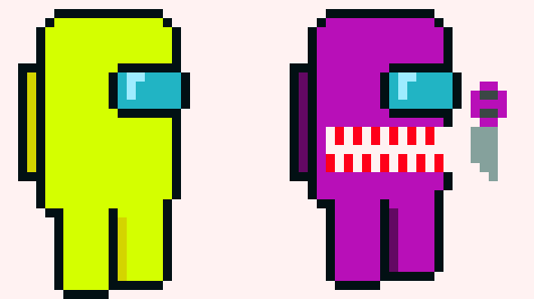 [3877f4] im from a game called among us, where everyone has to guess who the imposter is...