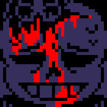 [7ce906] *(While attempting to get a snack, he'd bang his head on the counter.) -HorrorTale Sans