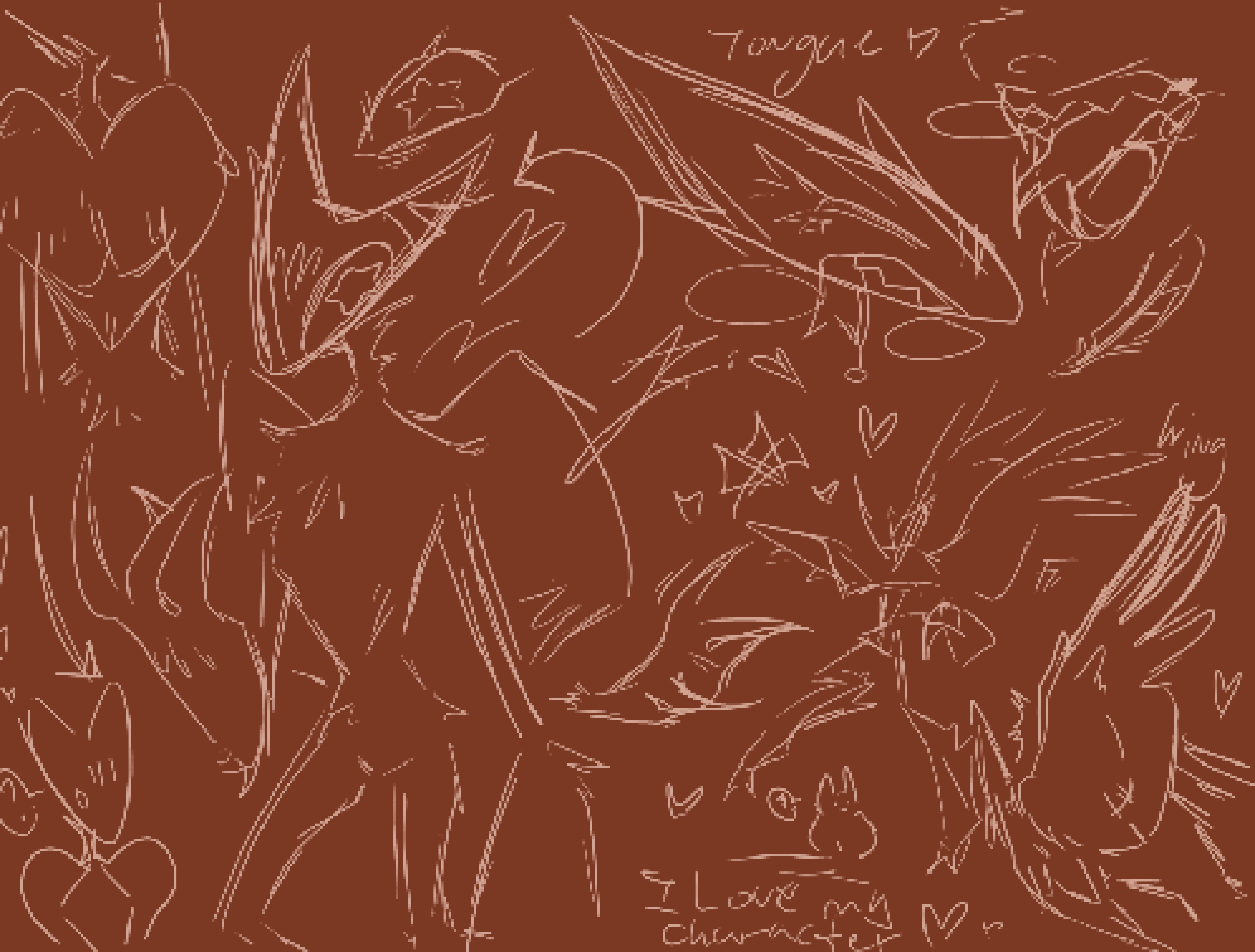 [da9847] I sketched my character a bunch