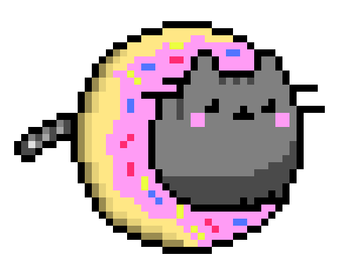 [9664c4] pusheen in a donut