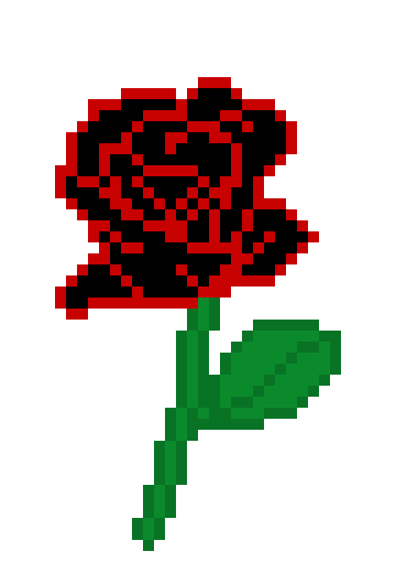 [9664c4] black and red rose