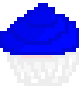 [9664c4] Blue Strawberry Cupcake