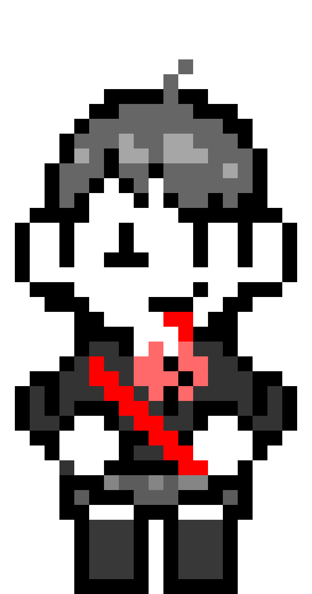 me in undertale battle sprite dead