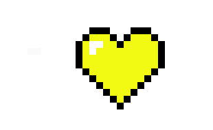 [d8d363] sky blue heart pixel