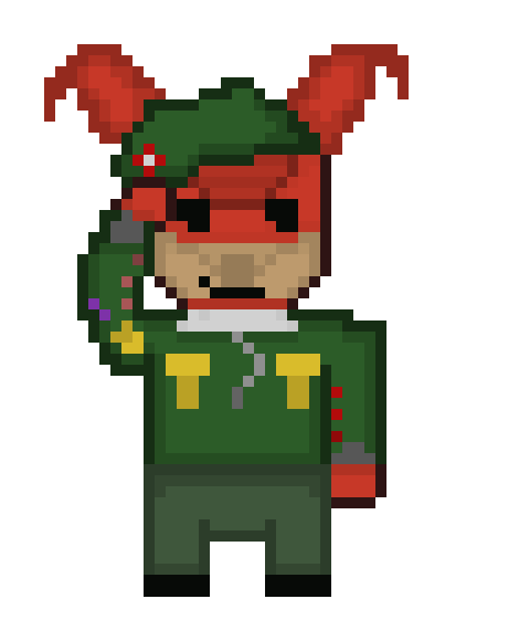 [2b2cca] Rudolph Happy salute sprite