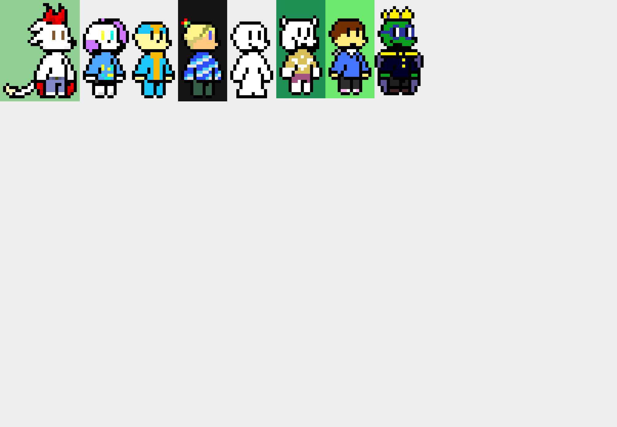 Everyone is placed in a more orderly line... And now... I`m able to make new Chibi`s, however that must wait a bit due to school...