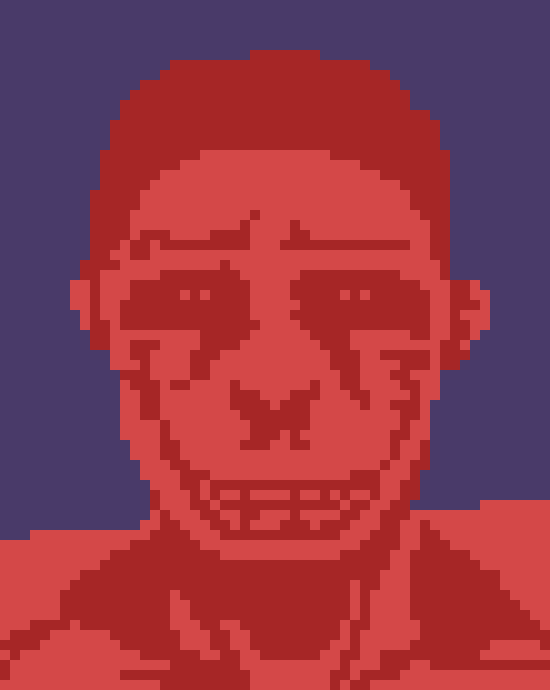 [90dac8] [The Sinner would spot the man in the middle, slowly grinning from side to side.]