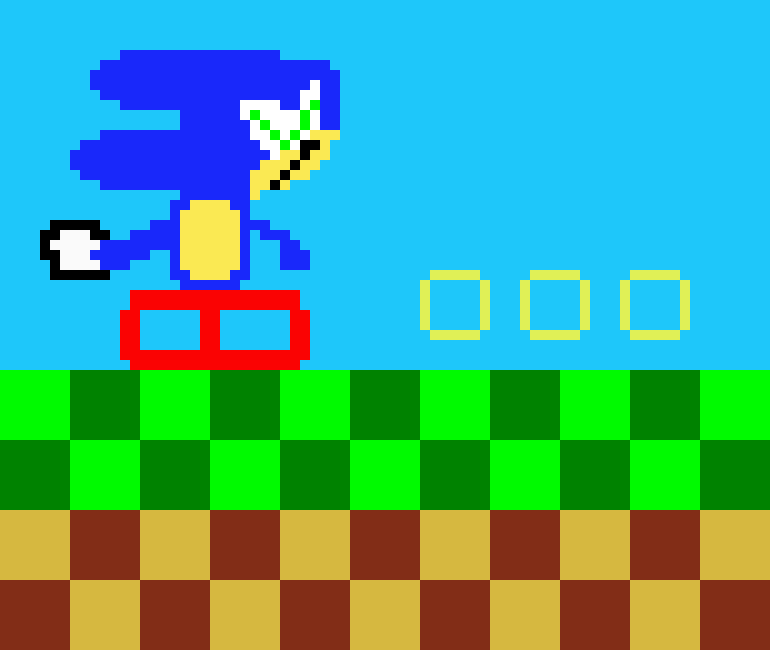 [f84840] Sonic the Hedgehog Pixel Art
