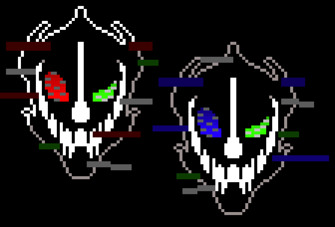 [fb7182] *Gaster Blasters show up and shoot at the ring* :Fatal