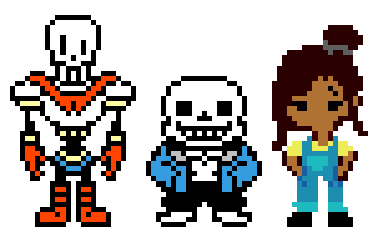 [1cbfac] My Undertale Sprite with snas and papaya
