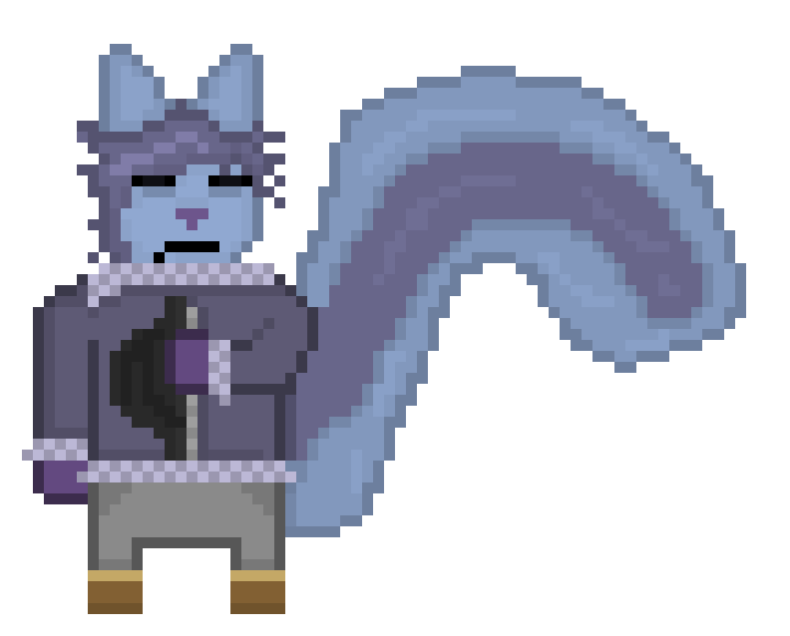 [1360cd] Percy hat in hand exhausted sprite